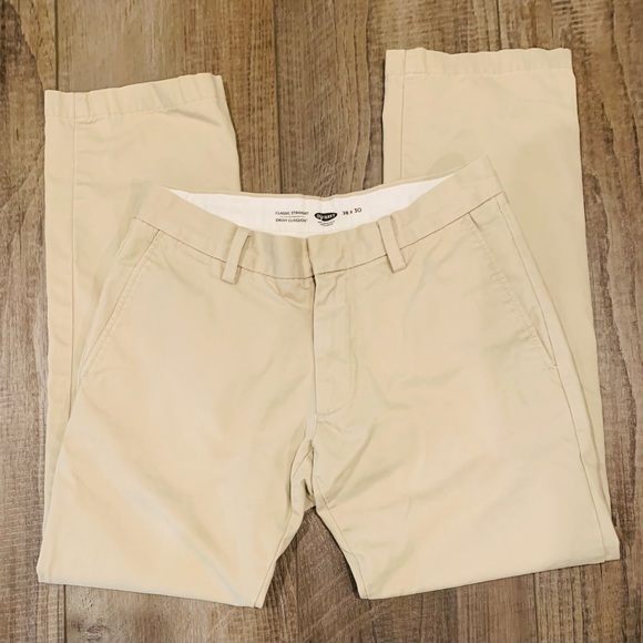 Old Navy Mens Khakis 28x30 Classic Straight Pants - Picture 1 of 4